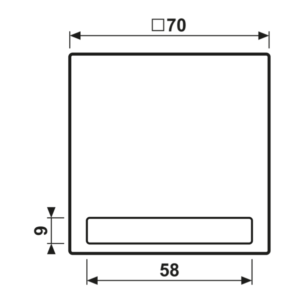 Jung Wippe Schriftfeld sw für Taster LS 990 NA SW