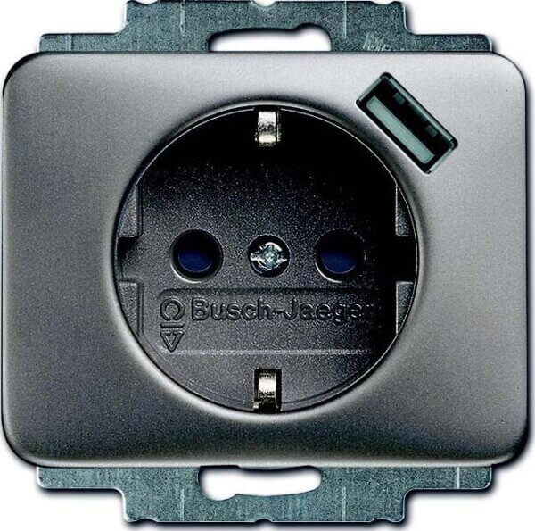 Busch-Jaeger Schuko/USB-Steckdose platin 20 EUCBUSB-20