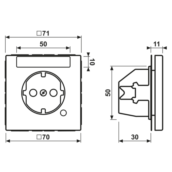 Jung SCHUKO-Steckdose 16A 250V m.Berührungsschutz LS 1520 INA KO RT