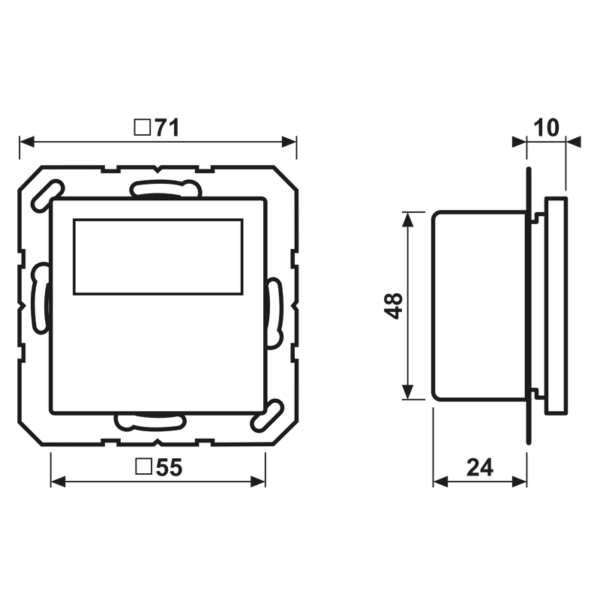Jung Raumtemperaturregler mit Display Standard TR D A 1790 WW