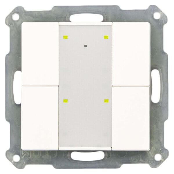 MDT Technologies KNX RF+ Funk Taster Plus 4-fach, reinweiß glänzend RF-TA55A4.01
