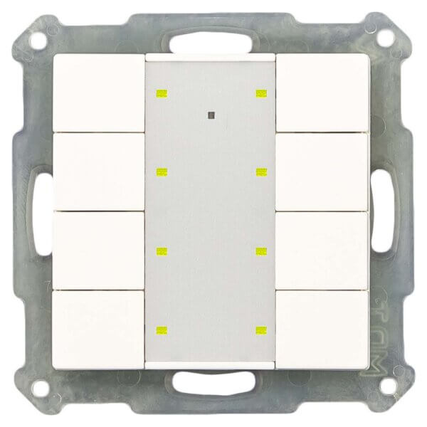 MDT Technologies KNX RF+ Funktaster Plus 8-fach, reinweiß glänzend, RF-TA55A8.01