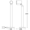 Steinel Sensor-LED-Strahler 226 x 140 x 572 mm Spot Way SC 3000K – Bild 3