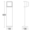 Steinel Sensor-LED-Außenleuchte 136 x 146 x 600 mm GL 85-600 SC 3000K – Bild 3