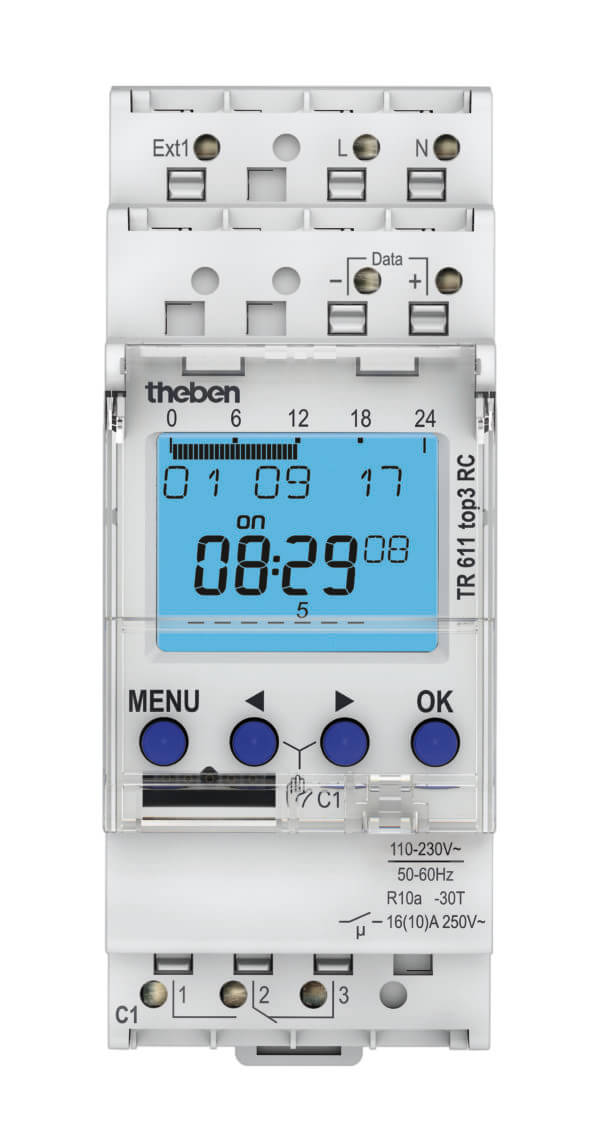 Theben Digitale Zeitschaltuhr Wochenprog. 1K TR 611 top3 RC