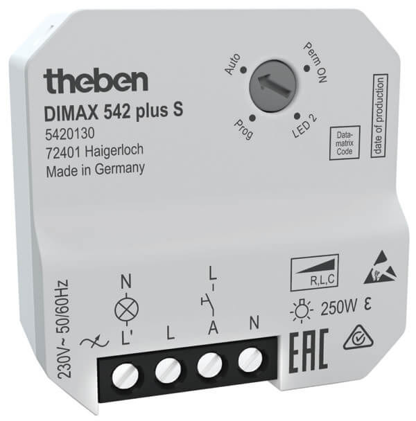 Theben UP-Universaldimmer f. ESL/230V LED-Lp. DIMAX 542 plus S