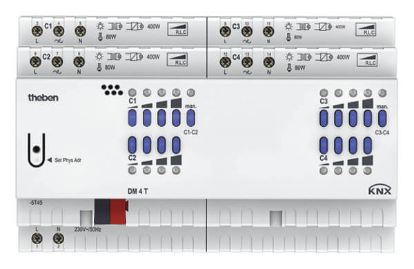 Theben Dimmaktor FIX2 Modul, KNX DM 4 T KNX