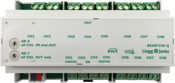 Lingg&Janke Binär-Ein/-Ausgang quick 8-fach 230VAC/DC 16A BEA8F230-Q