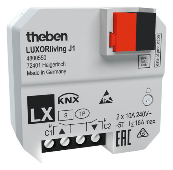 Theben UP-Jalousieaktor 1 Kanal LUXORliving J1