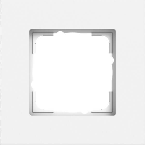 Gira Abdeckrahmen 1-fach Alu.Reinweiß(lack.) 0211407
