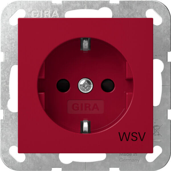 Gira SCHUKO-Steckd. SH WSV Rot 4453108