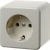Berker SCHUKO-Steckdose ws/gl AP, o.Hohlboden, 16A 40009950 – Bild 2