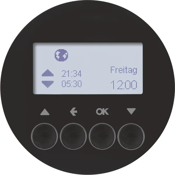Berker Jalousie-Schaltuhr schwarz glänzend 85741131