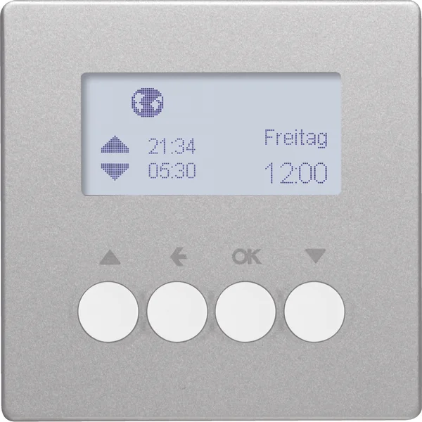 Berker Funk-Jalousie-Schaltuhr KNX alu/lack 85745124