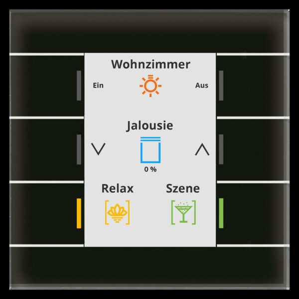 MDT Tastsensor KNX UP sw glz 6f 6pkt BE-GT20S.02S
