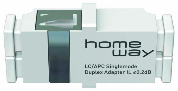 homeway HW-2XLCAPCKRW Duplex-Kupplung LC/APC SM reinweiß