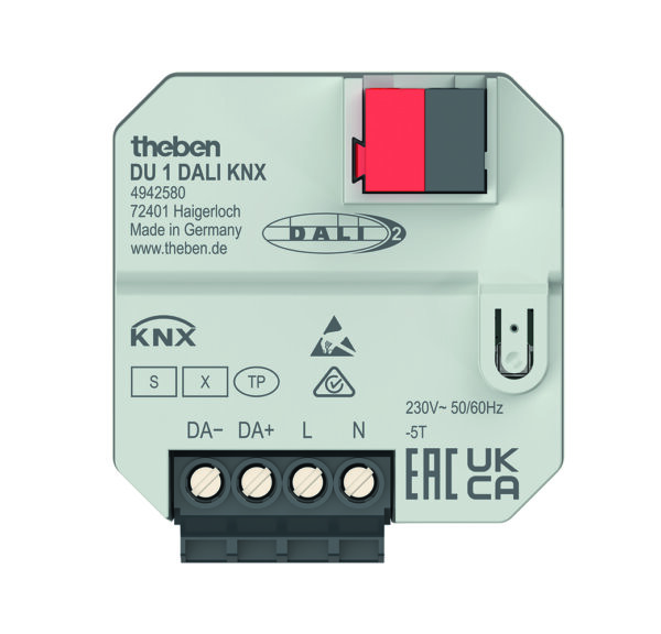 Theben DU 1 DALI KNX 1f Funk-DALI-Aktor TP UP Data Secure DALI-2 4942580