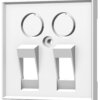 homeway HW-Z2LWLRWG55V1 TV+LWL/LWL 55x55mm Zentralplatte reinweiß – Bild 2