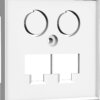 homeway HW-ZLLRWM55V1 TV+LAN/LAN 55x55mm Zentralplatte reinweiß matt – Bild 2