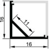 Rutec 65673 Profil Abd. opal 16/16E eckig – Bild 2