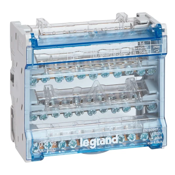 Legrand 400408 Klemmenblock 4P/125A 11KL 6M