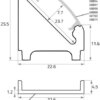 Rutec 68455 ALU Profil LED Eck 45° Profi 2 Meter eloxiert – Bild 6