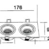 Rutec 57556 Kardanische EB-Strahler 2f alu gebürstet/Hochglanz – Bild 2