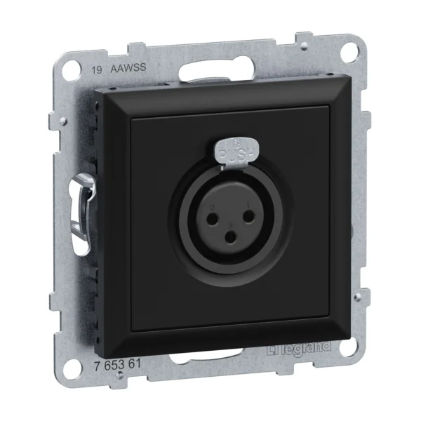 Legrand 765361 SEANO XLR-Dose 3-polig weiblich Schraubklemmen:0,5 mm² inkl.