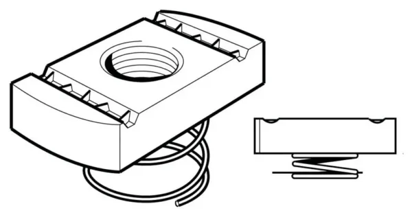 Legrand PN082S Federgleitmutter kurz M8 V4A Edelstahl