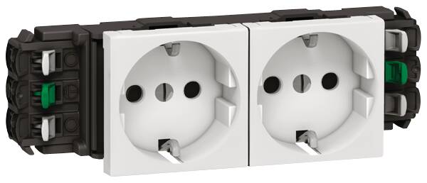 Legrand 077402 Steckdose 2-fach 4M weiß RAL9003