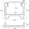 Rutec 68418 Alu Profil Profi Hoch H.18mm 3M eloxiert – Bild 5