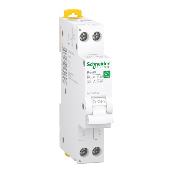 Schneider R9DX01616 FI/LS-Schalter Resi9 1P+N 1TE breit (18mm) 16A