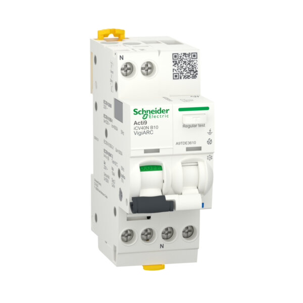 Schneider A9TDE3610 ACTI9 ICV40N 1P+N 10A B 30MA AFDD+FI/LS