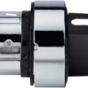 Schneider ZB4BD5 Frontelement schwarz f.Wahlschalter 3Stellungen D22mm Metall – Bild 2