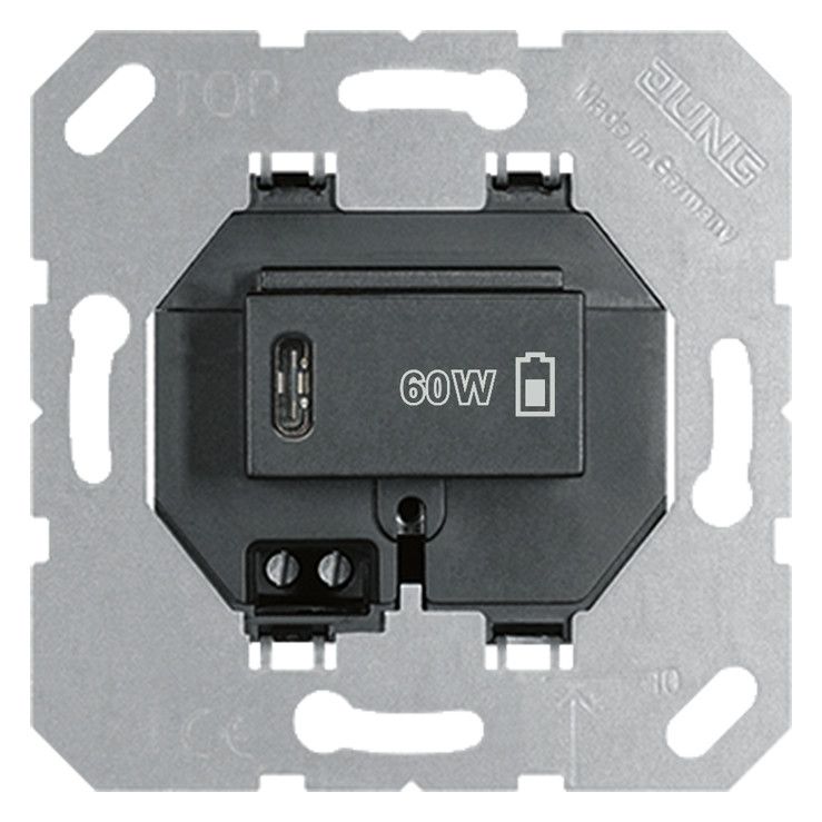Jung USBPD60CSW USB-Ladegerät PD 1xTyp C schwarz