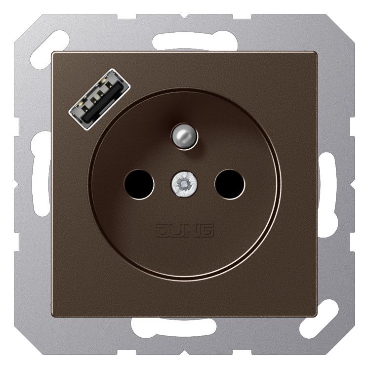 Jung A1520F-18AMO Steckdose Frz/Belg m.USB Typ A