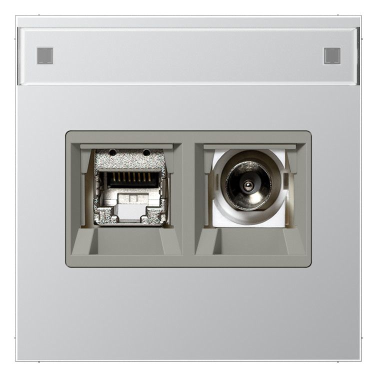 Jung MMDAL4521 Smart-TV-Anschlussdose 2f m.Schriftfeld LS Aluminium