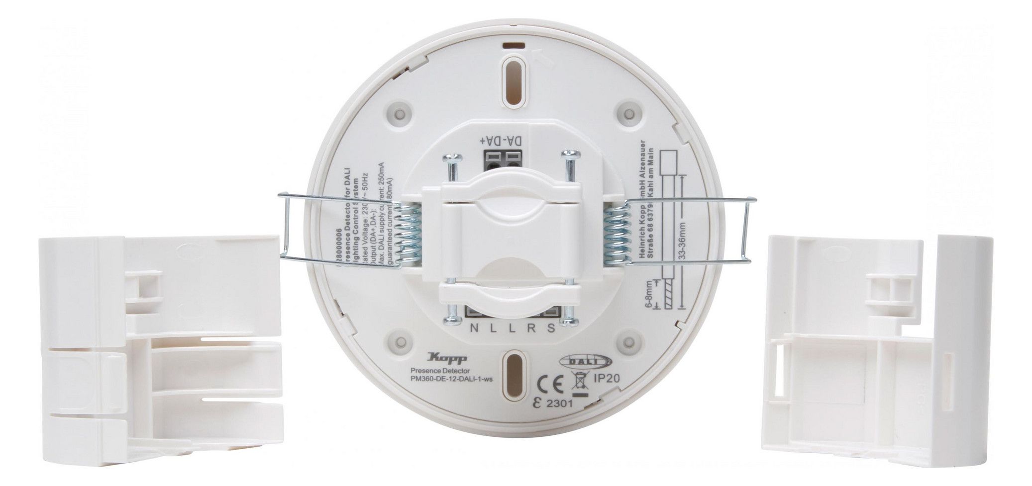Kopp 828000006 Präsenzmelder PM360-DE-12-DALI-1-ws Deckeneinbau 12m