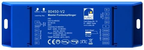 Rutec 80450-V2 Master Funkempf.12/24V 240W/480W RGBW