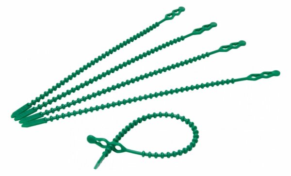 Kopp Kabelbinder für Garten und Pflanzen 23,5 cm, wiederverwendbar, Farbe: Grün