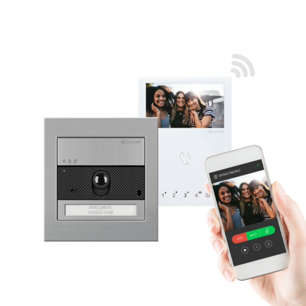 Comelit KVU8190W Einfamilienhauskit Ultra 1WE Monitor Mini HF WiFi SB2