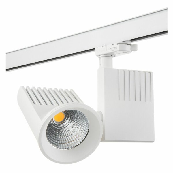 SG LEUCHTEN LED-Schienenstrahler 40W ws Zip Pro 3-Phasig 320734 Konv 1LED 3000K