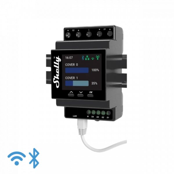 SHELLY Relais Rollladensteuerung 2x DIN WLAN LAN BT ProPM