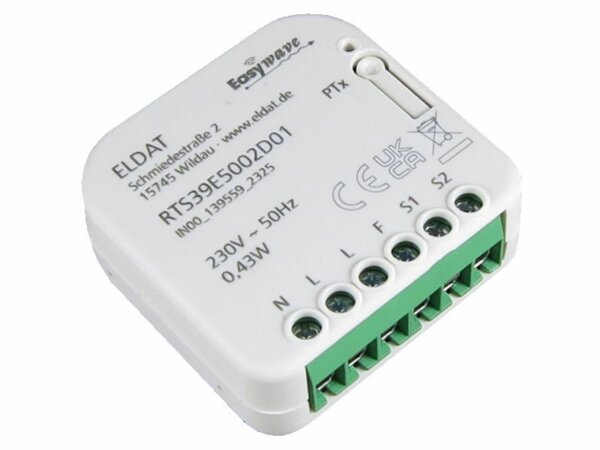 ELDAT RTS39E5002D01-K UP Sender Easywave 2x EIN/AUS 2x IMPULS 868,30MHz 230V