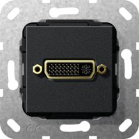 Gira DVI Kabelpeitsche Einsatz schwarz matt 564510