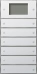 Gira 2046112 Tastsensor3 Plus 6-fach (2+4) KNX Flächenschalter Reinweiß gl.