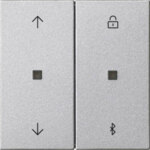 Gira Jalousie- + Schaltuhr Bluetooth Sys55fach Aluminium 536726