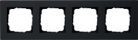 Gira Abdeckrahmen 4fach schwarz flach 0214095