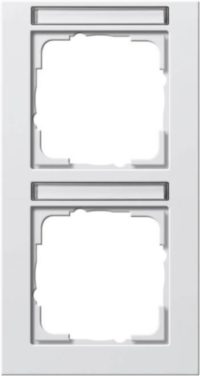 Gira Abdeckrahmen 2fach reinweiß senkrecht,bruchsi. 110229