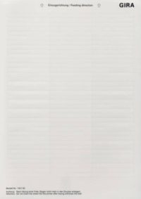Gira Beschriftungsbogen 62,8 x 6,9mm 145700